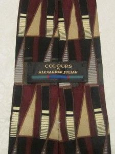 Colours Alexander Julian Shopt Designer Neck Tie Silk Geometric Multi