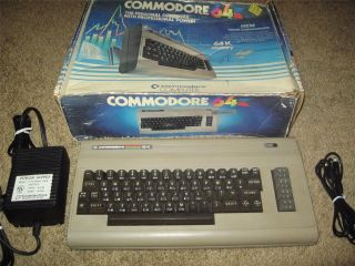 Commodore 64 Computer Original Box Bundle Power Supply RF Cable C64