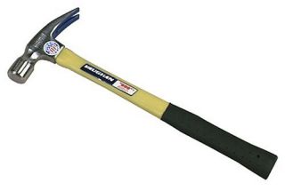  Claw Hammer, Smooth Face, Straight Fiberglass Handle, 14 Inch Long