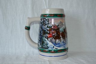 Stein Budweiser 1993 Holiday Stein Collection Special Delivery by Nora