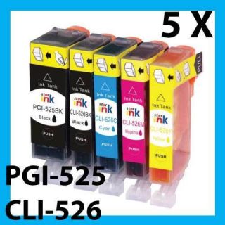 Compatible Printer ink Cartridges PGI 525 CLI 526 for Canon Pixma