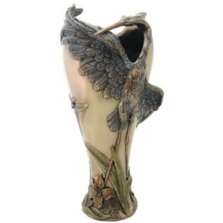 art nouveau crane vase w dragonfly material cold cast bronze
