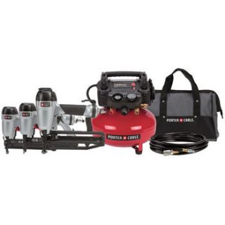 Porter Cable 3 Tool and Compressor Combo Kit PC3PAKR