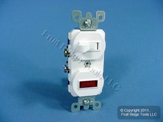 Leviton White Commercial Grade Toggle Wall Switch Pilot Light 5226 W