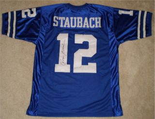   AUTOGRAPHED SIGNED DALLAS COWBOYS 12 BLUE THROWBACK JERSEY JSA