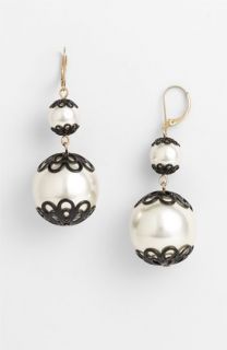 kate spade new york japanese floral faux pearl earrings