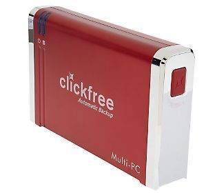 Clickfree Automatic Backup 750GB External Hard Drive w USB
