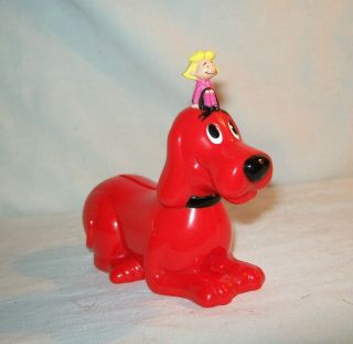 RARE Clifford The Big Red Dog Hard Plastic Bank 4 1 2 Long