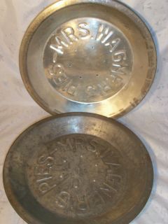  Two 2 Vintage Mrs Wagner's Pies Pie Tins