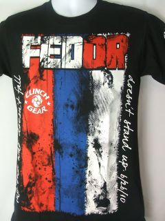 Fedor Emelianenko Clinch Gear HGP Black T Shirt New