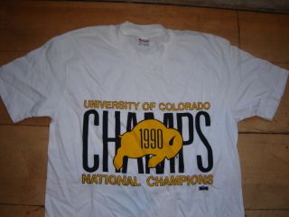 New Colorado Buffaloes CU 1990 National Champs T Shirt