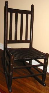   Chair Wood w Wicker Seat Young Small Person Great Condit PICKUP ONLY