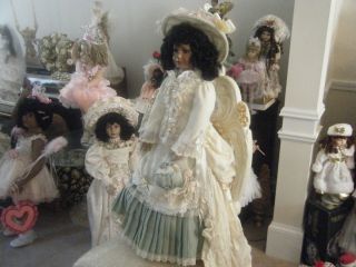 36 RARE Black French Doll aka Repro Victorian Masterpiece Playpal