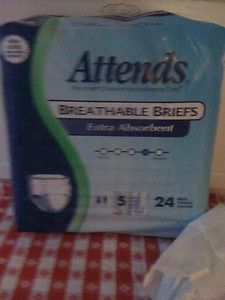 96 Attends incontinent Briefs Adult diapers youth Size small 20  32