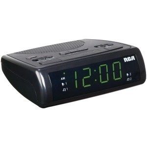 RCA Am FM Dual Alarm Clock Radio Snooze Free SHIP Black
