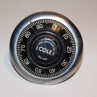 Vintage Cole Safe Combination lock 4 Diameter with Combination