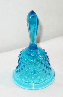 FENTON HOBNAIL COLONIAL BLUE 5 1/2 IN. GLASS BELL