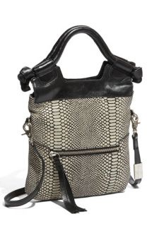 Foley + Corinna Disco City Foldover Snake Embossed Leather Tote