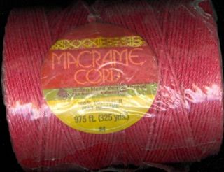 macrame vintage craft cord 4 polyolefin in red