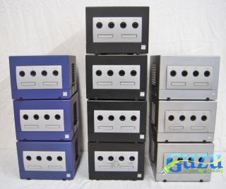 Lot of 10 Nintendo Gamecube Consoles ONLY   Tested and Functional Blue