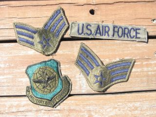 Air Force Patches Lot of 4 Stripes Wings Military Airlift Command