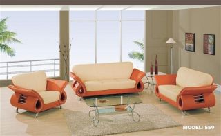 Global Furniture Clark Collection Modern Leather Living Room Set   559