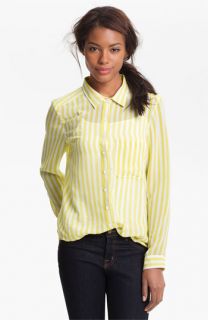 Caslon® Stripe Chiffon Shirt