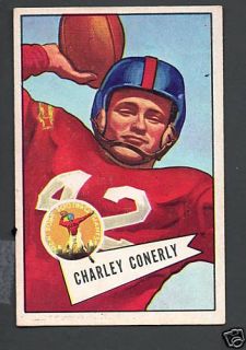 1952 Bowman Large 63 Charley Conerly New York Giants