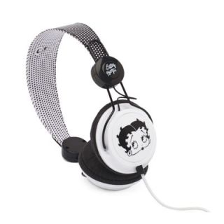 Coloud Betty Boop Headphones Black White Dots