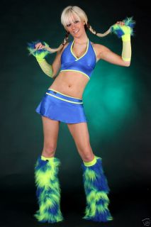 Rave Clubbing Outfit Ravewear Blue UV Yell 12 14