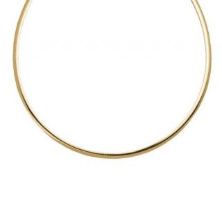 20 4MM Bold Omega Necklace 14K Gold 11.1g —