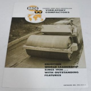  Bros 1976 Vibratory Compactors Sales Brochure