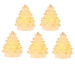 Candle Impressions S/5 Mini Tree Flameless Candles   H17211