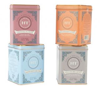 Harney & Son 80 Count Tea Bags in 4 Decorative Tins —
