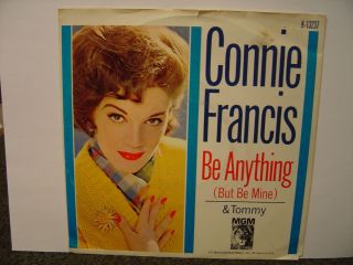 Connie Francis Be Anything / Tommy MGM 45 Record + PS Picture Sleeve K