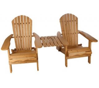 Set of 2 Solid Wood Adirondack Chair Tete A Tete —