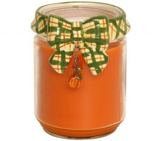 20 oz Pumpkin Candle with Ceramic Collar by Valerie —