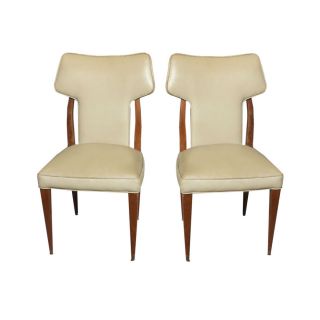 luther conover 2 vintage conover high back side chairs beige