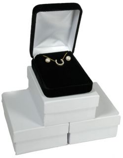  Velvet Pendant Necklace Earrings Jewelry Gif Box 2 1/4 x 3 x 1 1/4H