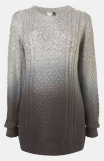 Topshop Maternity Dip Dye Cable Knit Sweater