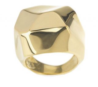 Veronese 18K Clad Polished Geometric Dome Ring —