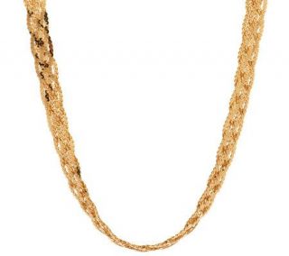 Veronese 18K Clad 18 Polished Braided Necklace —