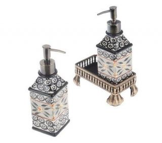 Temp tations Old World Soap & Lotion Dispenser with Holder —