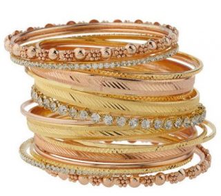 Amrita Singh Set of 19 Stackable Bangle Bracelets —