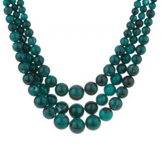 Joan Rivers Vivid Color Triple Strand 18 Necklace w/3 Extender