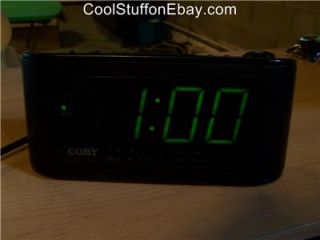 Coby CR A108 Am FM Radio Alarm Clock Works as Is
