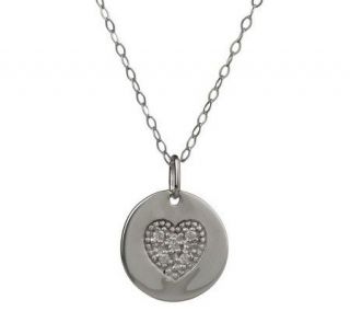 EternaGold Heart Diamond Accent Pendant with 18 Chain 14K Gold