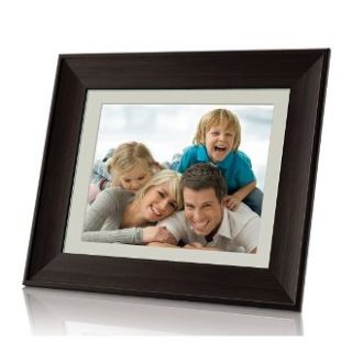 Coby 8 Inch Photo Frame with Multimedia Playback DP862 (Wooden Design