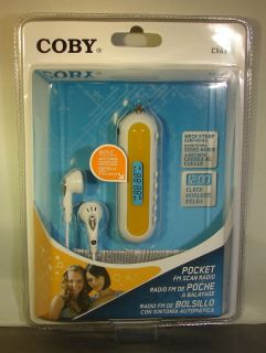 Coby CX61 Mini FM Scanner Radio Portable Pocket Backlit Digital