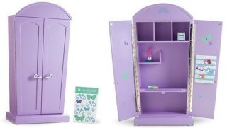 American Girl Today Purple Armoire Computer Desk Furniture Brand New